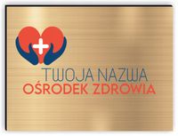 nadruk UV dibond TABLICZKA 40x30 CM lekarska LOGO OŚRODEK ZDROWIA NAZWA