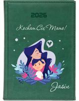 KALENDARZ A5 2026 DZIENNY KSIĄŻKOWY Z NADRUKIEM prezent na dzień mamy