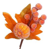 GAŁĄZKA DEKORACYJNA GŁÓG 1SZT GAŁĄZKI JESIENNE DYNIA 24CM