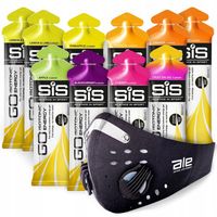 SIS ŻEL ENERGETYCZNY 10x60ml ISOTONIC MIX SMAKÓW + MASKA ANTYSMOGOWA ALE