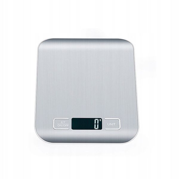WAGA KUCHENNA elektroniczna precyzyjna WAGA wyświetlacz LCD 5000g SREBRNA zdjęcie 5