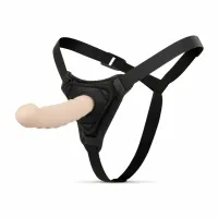 easytoys strap-on silikonowy z uprzężą, 13 cm, regulowany pas