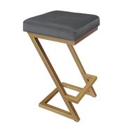 Hoker krzesło barowe ZETA LOFT METAL podstawa złota BL14