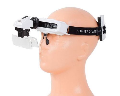 OKULARY LUPA CZOŁÓWKA Z LATARKĄ FUNKCJONALNA na Arena.pl