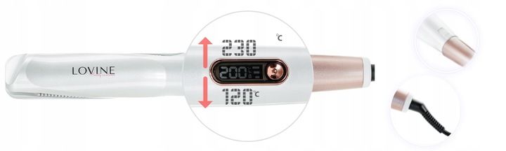 PROSTOWNICA LOKÓWKA DO WŁOSÓW 2w1ceramiczna LOVINE zdjęcie 4