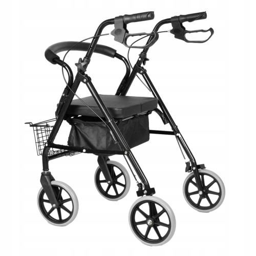 CHODZIK REHABILITACYJNY BALKONIK WÓZEK DLA SENIORA KOSZYK PCHACZ 136KG na Arena.pl