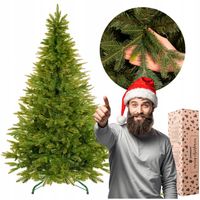 CHOINKA SZTUCZNA ŚWIERK PE NATURALNY PIĘKNY skandynawski GĘSTY180cm STOJAK