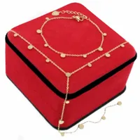 KOMPLET BIŻUTERII STAL CHIRURGICZNA ZŁOTY 2 częściowy PASTYLKI KRAWATKA