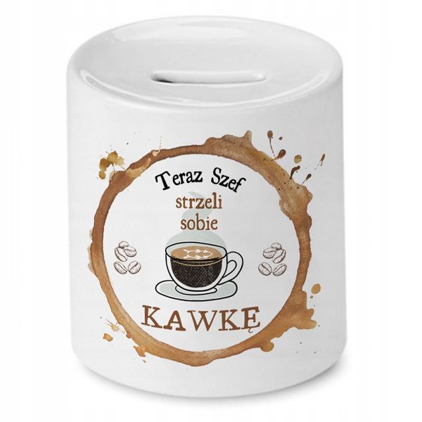 Skarbonka Dla Szefa Na Urodziny Imieniny Prezent Z Nadrukiem Ze Zdjęciem zdjęcie 1