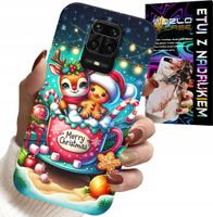ETUI DO XIAOMI NOTE 9 PRO / 9S - RENIFER Z PIERNIKIEM MERRY CHRISTMAS