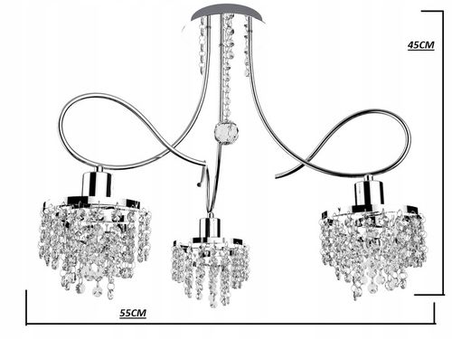 Lampa Wisząca Nowoczesna Żyrandol KryształKI na Arena.pl