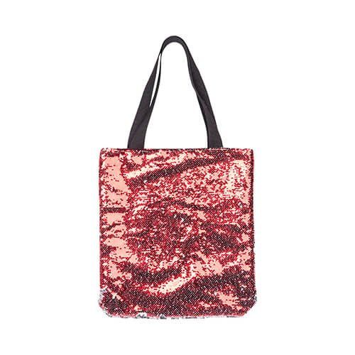Torba z czerwonymi cekinami 35 x 38 cm do sublimacji zdjęcie 1