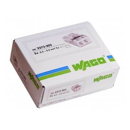 Wago złączka Compact do przewodów jednodrutowych 2x 0,5-2,5 mm2 2273-202 10 szt na Arena.pl