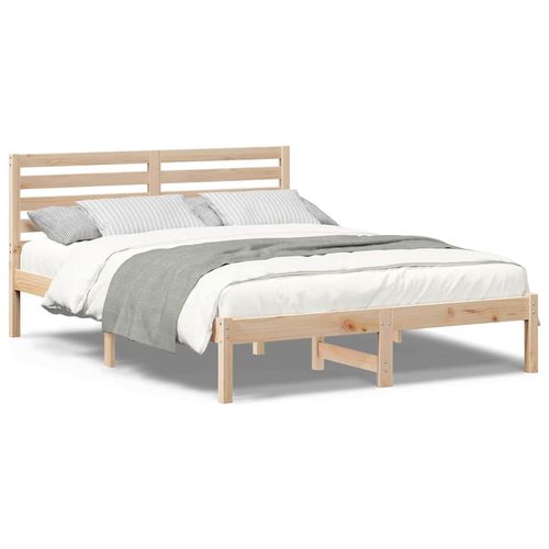 Ramka łóżka Brązowy 135 x 190 cm Lite drewno sosnowe na Arena.pl