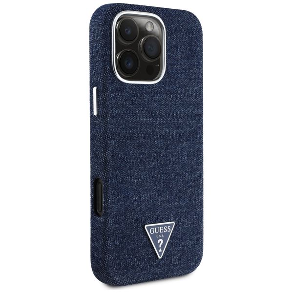 etui guess denim triangle logo magsafe   do iphone 16 pro max zdjęcie 4