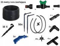 Nawadnianie kropelkowe doniczek tuneli na 50 stanowisk ekonomiczny zestaw