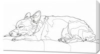 Obraz 90x50cm Śpiący Psiak