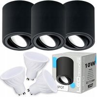 3x SPOT OPRAWA NATYNKOWA TUBA HALOGENOWA GU10 10W ciepła żarówka LED