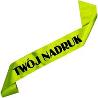 Szarfa zielone jabłuszko z Twoim nadrukiem w kolorze czarnym