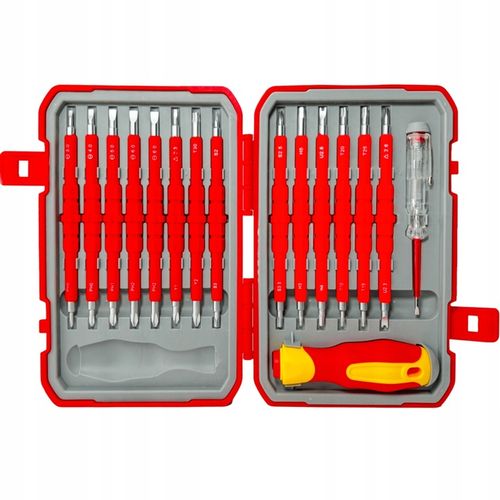 PROFESJONALNY ZESTAW ŚRUBOKRĘTÓW DLA ELEKTRYKA 29 ELEMENTÓW HOLDX na Arena.pl