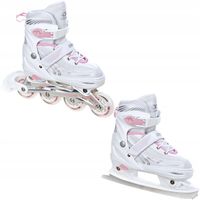 Rolki Łyżwy figurowe 2w1 Regulowane Croxer Optima White/Pink 31-34