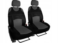 Koszulki na przednie fotele EKOSKÓRA SZARA 1+1