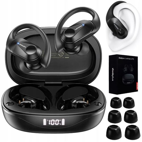 Słuchawki Bezprzewodowe LENOVO LP75 Bluetooth DOUSZNE Powerbank Wodoodporne na Arena.pl