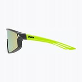 Okulary przeciwsłoneczne dziecięce UVEX Skyryse Jr black/yellow matt/mirror