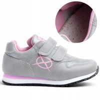 Buty sportowe dziewczęce wkł. SKÓRA profilowana wygodne na RZEPY Axim
