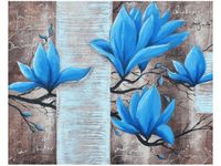 40X50CM OBRAZ NIEBIESKI KWIAT MAGNOLII OBRAZ