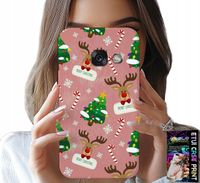 ETUI DO SAMSUNG A5 2017 - ŚWIĄTECZNE RENIFERY CHOINKI LASKA WZORY