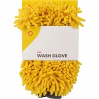 Rękawica do mycia auta Shell z frędzlami żółta 15 x 27 cm