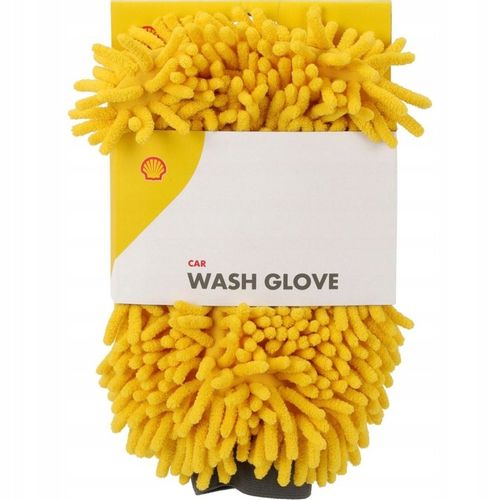 Rękawica do mycia auta Shell z frędzlami żółta 15 x 27 cm na Arena.pl