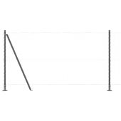 Słupek ogrodzeniowy. 26 pcs Srebrny 3.2 x 3.2 x 140 cm Stal