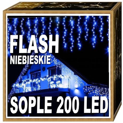 SOPLE FLASH 200 LED ZEWNĘTRZNE NIEBIESKIE CHOINKOWE lampki na Arena.pl