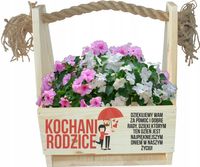 Podziękowanie dla rodziców Prezent Skrzynia kwiaty