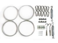 ZESTAW DO MONTAŻU ŻAGLI PRZECIWSŁONECZNYCH CZWOROKĄTNYCH MUR DREWNO