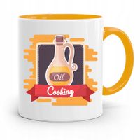 Kubek Żółty Prezent Dla Kucharza Kucharki Cooking Z Nadrukiem Ze Zdjęciem