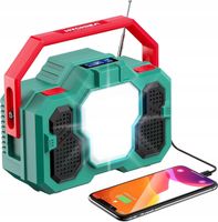 HYCHIKA radio z latarką LED, przenośny głośnik Bluetooth, AM/FM/SW 8000 mAh