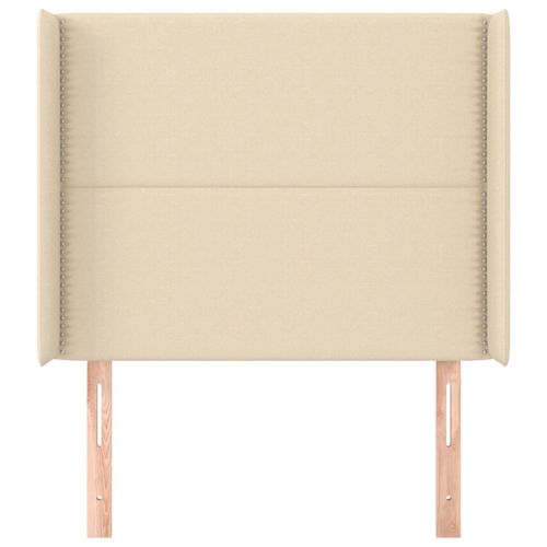 Zagłówek uszak, kremowy, 103x16x118/128 cm, tkanina na Arena.pl