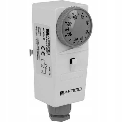 STEROWNIK TERMOSTAT PRZYLGOWY NA RURĘ POMPY C.O BRC 20-90°C AFRISO 6740100 na Arena.pl