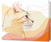 Obraz 70x60cm Delikatny Profil Kota