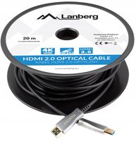 2 x Kabel 20m HDMI Lanberg v2.0 Premium High optical