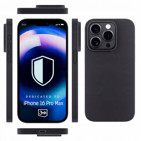 Etui na Apple iPhone 16 Pro Max - 3mk HARDY Silicone MagCase Graphite zdjęcie 2