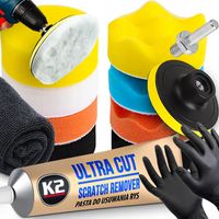 K2 Ultra Cut 100G Pasta Polerska + Zestaw Gąbek Do Polerowania Usuwania Rys