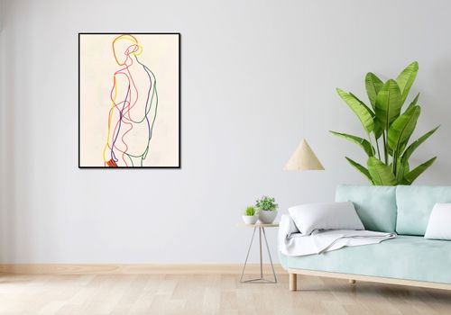 Plakat 75x100cm Tęczowy Zarys na Arena.pl