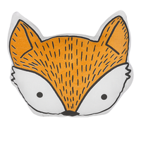 Bawełniana poduszka dla dzieci lis 50 x 40 cm pomarańczowa VADODARA