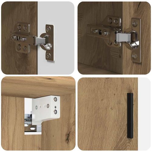 Zestaw mebli łazienkowych 4 pcs dąb artisan 30 x 35 x 192 cm na Arena.pl