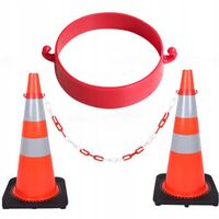 Nakładka uchwyt do łańcucha na pachołek drogowy pierścień złączka łącznik