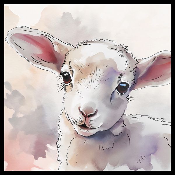Plakat 60x60cm Mała Owieczka zdjęcie 2